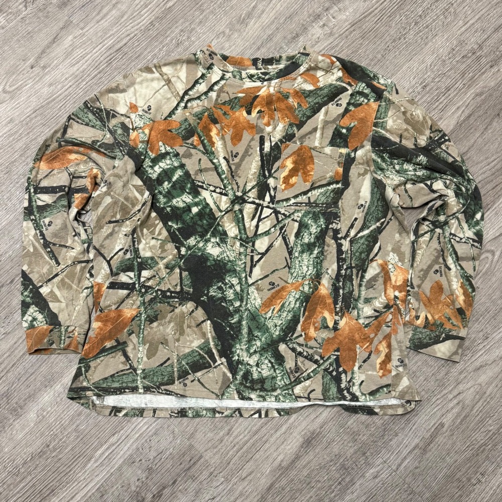 Outfitters Ridge Mens XL Fusion 3D Camo Long Sleeve Pocket‎ T-Shirt 46M102